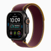 Часы Apple Watch Ultra 4, 49 мм, титан чёрного цвета, ремешок Trail бордового цвета (2026) S/M