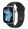 Умные Часы Apple Watch Series 11, 46 мм, алюминий серый космос, ремешок Sport Band чёрный