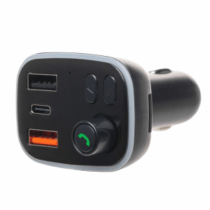 Автомобильный FM-трансмиттер P2 QC 3.0 черный (Black)