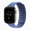 Часы Apple Watch Series 12, 46 мм, титан светлого цвета, синий S/M