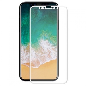Защитное стекло - IPhone X - 5D (white/белый)