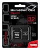 Карта памяти Micro SD 32Gb Qumo +SD адаптер (10 класс)
