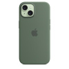 Защитный чехол iPhone 15 Silicone case Msafe кипарисовый (cypress)