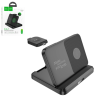 Беспроводное зарядное устройство HOCO CQ7 Pass folding 3-in-1wireless fast charge черный (black)
