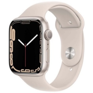 Умные часы Apple Watch 7 45mm Starlight Aluminum Case Starlight Sport Band