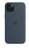 Защитный чехол iPhone 15 Silicon Case Msafe синий (storm blue)