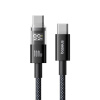Дата кабель Type-C - Type-C Baseus 2 Fast 100W 1m черный (black)